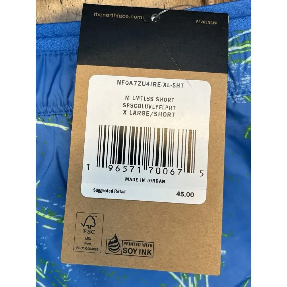 NWT North Face Shorts Men's XL Limitless Run Wander‎ Blue Supersonic Valley $45